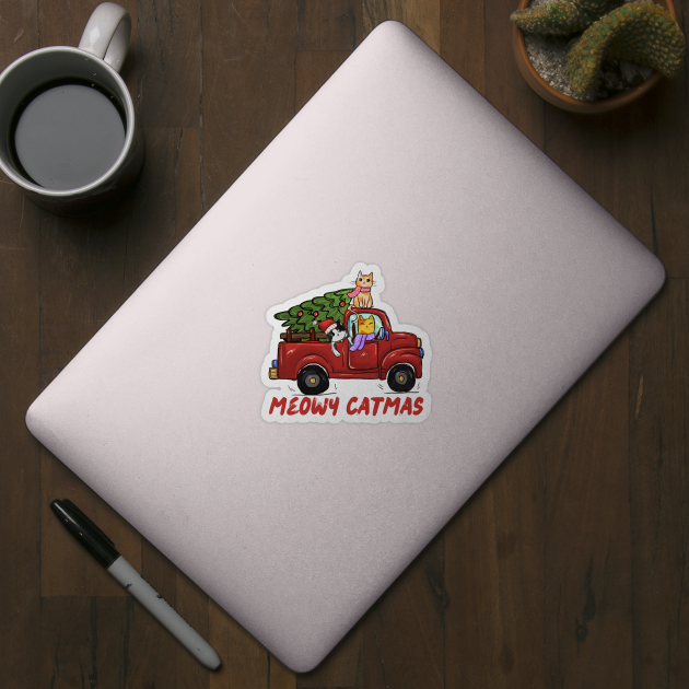 Meowy Catmas Cats Christmas Tree Trip by The WYLD Tribe